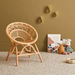 Chaise d'étude en rotin faite à la main pour enfants, accessoires de chambre d'enfant, chaises basses pour tout-petits, prix bas - Product Image 5