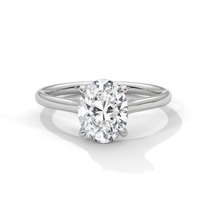 Anillo Solitario de Moissanita de Corte Ovalado de 2.0 ct, Plata de Ley 925, Anillo de Compromiso Clásico - Product Image 3