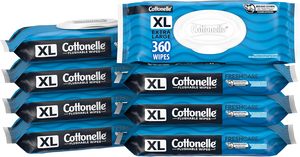 Lingettes humides jetables Cottonelle XL, lingettes pour adultes grandes, 8 paquets à couvercle rabattable (45 lingettes par paquet, 360 lingettes jetables au total) - Product Image 3