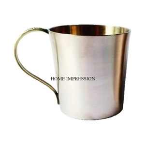 La mejor taza de cobre de diseño estándar Premium con mango de acero inoxidable, taza bien pulida de Metal personalizada, restaurantes, fiestas, regalo de agua - Product Image 4