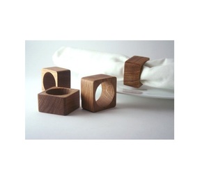 Porte-serviettes rond en bois de qualité supérieure, élégant organisateur de table pour la maison, les dîners, les restaurants, les mariages et la décoration de fête - Product Image 2
