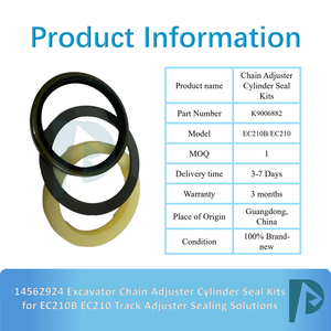 K9006882 Kits de joints de vérin de réglage de chaîne d'excavatrice pour EC210B EC210, solutions d'étanchéité pour tendeurs de chenilles avec garantie de 3 mois - Product Image 3