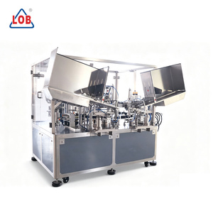 Machine de remplissage et de scellage à double tête avec tube de chauffage interne, haute efficacité, en SUS304, pour l'industrie cosmétique, la laiterie et alimentaire - Product Image 1