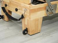 Barra de Pie Móvil para Pilates de Madera de Roble, Máquina de Entrenamiento de Yoga Multifuncional y Duradera para Estudio de Pilates y Uso Doméstico