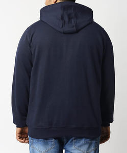 Sweat à capuche zippé en molleton mélangé de coton pour homme, haute qualité, confortable, séchage rapide, respirant, décontracté, motif uni - Product Image 3