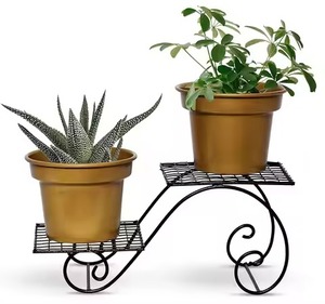 New Arrival Top Selling Gold Metal Planters with Stand Handmade <b>Decorative</b> Flower <b>Pots</b> <b>for</b> Indoor Outdoor Balcony and Garden Use - Product Image 3