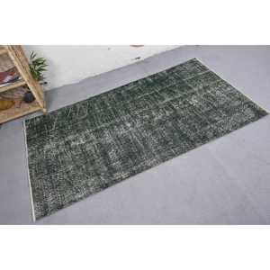 Alfombra Vintage de 3.5x6.3 pies, Alfombra Turca, Alfombra de Lana Gris Abstracta - Product Image 2
