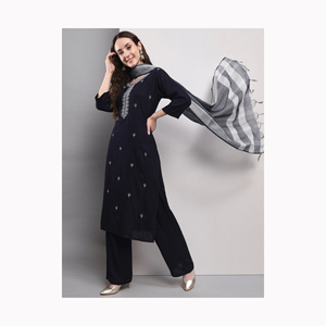 Vêtements indiens et pakistanais Gharara Designs Punjabi Girl Sexy Beautiful Salwar Suit Neck Designs Woman Dress Wholesale - Product Image 3