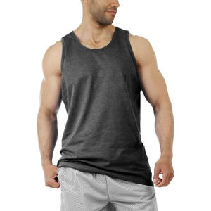 Venta al por mayor camisas sin mangas 100% algodón ajuste gimnasio chalecos hombres de secado rápido camisetas sin mangas ropa de fitness - Product Image 4
