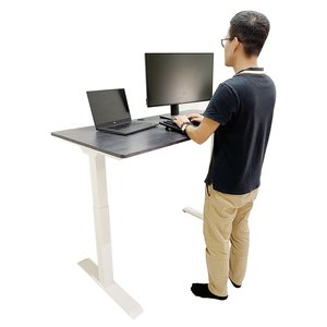 Contemporary FlexiDesk FLD001 with Lift-Up Rubber Wood Top and 2 <b>Electrically</b> Adjustable Joints - Product Image 2