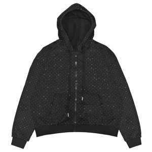 Custom Rhinestone Hoodie Personalized <b>Crystal</b> Logo Sweatshirt DIY Diamond Design Pullover Blank Y2K Streetwear Hooded <b>Top</b> - Product Image 1