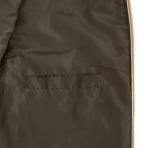Gilet matelassé beige décontracté pour hommes 100% Design d'hiver respirant avec fermeture éclair à col brodé personnalisable en gros - Product Image 4