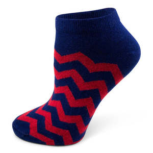 Footie de punto Chevron antibacteriano hasta el tobillo para mujer para uso diario en temporada de primavera - Product Image 1