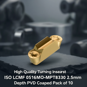 Inserto de Torneado de Alta Calidad ISO LCMF 0516MO-MPT8330, Profundidad de 2.5 mm, Recubrimiento PVD, Paquete de 10 - Product Image 3