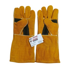 Gants en cuir pour soudeurs à usage intensif de taille XL Gants de sécurité anti-chaleur antidérapants doublés de coton anti-coupure et anti-impact - Product Image 2