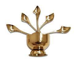 Vente en gros de vaisselle pour hôtel bol décoratif de qualité créative en métal avec fleur en feuille d'or bol de table design tendance bol de service - Product Image 4