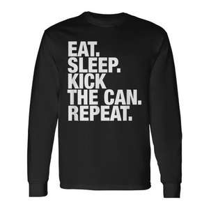 Camiseta de manga larga Kick The Can Eat Sleep Repeat - Product Image 1
