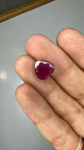 Rubis naturel africain de 4,83 carats, taille cœur, pierre précieuse rouge intense, rubis précieux pour bague de fiançailles de luxe, pendentif, bijoux - Product Image 4