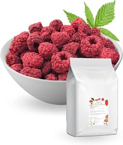 Framboises lyophilisées 1000 g - 100% fruits, sans sucre ajouté, sucrées et croustillantes, sans OGM - Snack et garniture végétaliens - Product Image 3