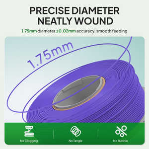 Filamento para Impresora 3D Elegoo PLA Basic, 1 kg, Sin Bobina, Variedad de Materiales, Incluyendo ABS, PA, PP, PPS, PEK, Nailon, TPU, para Impresión 3D - Product Image 2