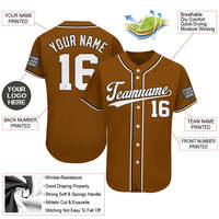 Nouveau maillot de baseball marron personnalisé pour hommes femmes modèle de jeunesse VR3 vêtements de sport respirants avec logo imprimé nom et numéro