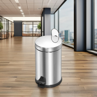 Poubelle de luxe automatique en acier inoxydable pour usage intérieur, fabriquée en Turquie (3/5/8/12/16/20 LT)