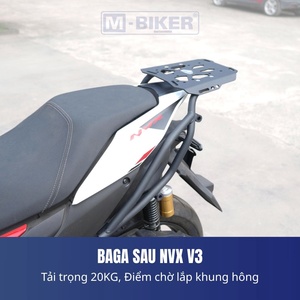 Porte-bagages arrière M-Biker NVX V3, solution idéale pour le transport de sacs et de casques en aluminium pour les motos Yamaha NVX - Product Image 2