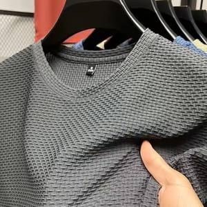 Camisetas de Hombre de Lona de Poliéster y Algodón, Sólidas, Ligeras, 220 g/m², Diseño de Logotipo Personalizado, Impresión Digital, Cuello Redondo, Secado Rápido - Product Image 1