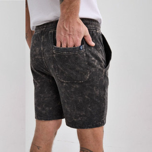 2025 été Vintage acide lavé survêtement Shorts séchage rapide 100% coton vêtements actifs respirant Anti-rides haute rue solide haute - Product Image 2