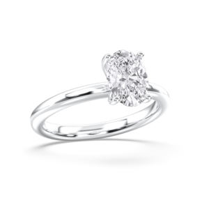 ชุดแหวนเพชรโมอิส E-F/VVS-VS 1.40กะรัตรูปไข่สำหรับผู้หญิง - Product Image 4