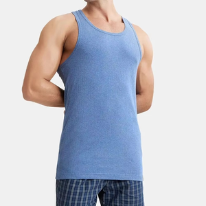 Débardeur de sport pour homme de haute qualité, débardeur de sport pour homme, logo personnalisé, débardeur côtelé ajusté, débardeur côtelé pour homme - Product Image 3