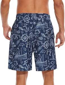 Shorts de plage pour hommes de haute qualité en gros, été, 100% polyester, décontractés, logo personnalisé sur le devant, séchage rapide, imperméable - Product Image 3
