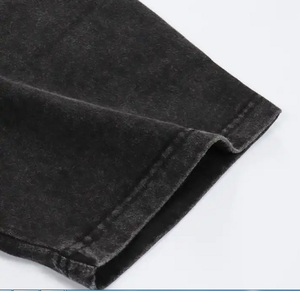 Qualité prix Unique rue meilleure vente été Stock décontracté lavé Streetwear surdimensionné lavage à l'acide 100% coton O cou t-shirt - Product Image 5