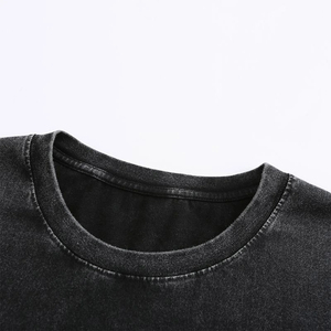 Nouveauté en gros : T-shirts pour hommes 100 % coton de haute qualité, manches longues, coupe classique, design personnalisé, délavage acide - Product Image 3
