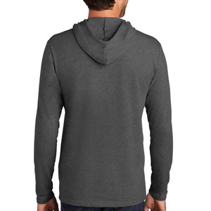 Camiseta con capucha azul transpirable para hombre, manga larga, 100% algodón, estampado de soplo, ligera, anticontracción, talla 6XL para otoño - Product Image 5