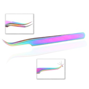 Pinces à épiler professionnelles en acier inoxydable pour extensions de cils, étui magnétique, série Expert de marque - Product Image 5