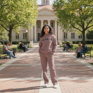 Survêtement décontracté unisexe Alpha Phi Alpha avec logo personnalisé, en molleton uni pour l'automne et l'hiver, avec capuche, col montant, pantalon de jogging, survêtement de sport - Product Image 1