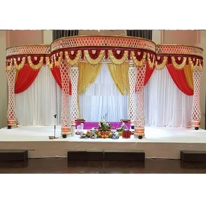 Increíble Mandap de Cristal para Bodas de Sri Lanka, Elegante Decoración de Mandap para Bodas, Mandap de Cristal con Temática de Bodas Indias y Fiyianas, Canadá - Product Image 1