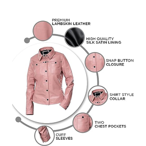 Venta al por mayor de chaqueta de cuero personalizada de las mujeres de moda delgada de gran tamaño de las señoras de cuero de la motocicleta prendas de vestir al por mayor - Product Image 6