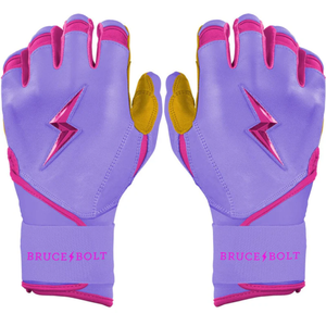Bruce Bolt Guantes de bateo de cuero Premium de alta calidad 100% Diseño de puño largo de calidad Los más demandados en todos los colores para la venta - Product Image 1