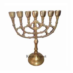 Menorah élégante en aluminium avec bras fantaisie pour Noël et vacances décoration de la maison mariage église bougeoir support - Product Image 2