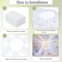 Tissu drapé de draperie de rideau de plafonds blancs pour le mariage