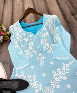 Salwar Kameez de style indien pakistanais prêt à porter, costume en coton pour femmes, cousu, robes élégantes pour femmes - Product Image 6