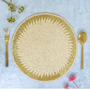 Modern Handmade Circular Beaded <b>Table</b> <b>Runners</b> Attractive Home Decorative placemats Wholesale Manufacturer by glowin fashion - Product Image 5