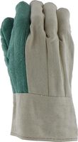 Gants en toile de coton de meilleure qualité Gants en coton blanc vert Hot Mill avec bande Top Cuffs protection thermique vendeur entier au TX USA