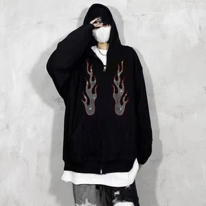 เสื้อฮู้ดผู้ชายผ้าฟลีซแบบมีซิปมีลายปัก - Product Image 1