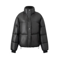Veste matelassée légère pour femme, manteau d'hiver court rembourré, col montant, veste décontractée chaude pour femme - Style 013