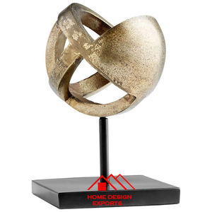 รูปปั้นตกแต่งโต๊ะทำงานทรงกลมหินแกรนิตโทนหินอ่อนธรรมชาติรูปปั้นตกแต่งโต๊ะหินอ่อน - Product Image 5