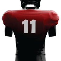 Uniforme de Fútbol Americano Personalizado, Pantalones de Jersey Transpirables con Cintura Elástica y Absorción de Humedad, Nombre del Equipo Personalizado en la Parte Delantera, 100%