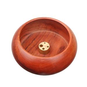 Soporte de palo de incienso de madera hecho a mano, tazón redondo de fragancia para el hogar, soporte de incienso para decoración del hogar - Product Image 6
